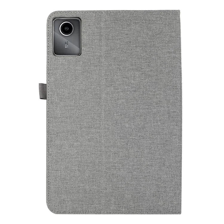 For Lenovo Tab M11 Plus Leather Case Card Holder Cloth Texture Tablet Stand Cover