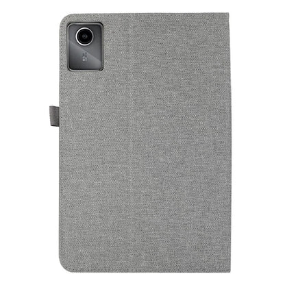 For Lenovo Tab M11 Plus Leather Case Card Holder Cloth Texture Tablet Stand Cover