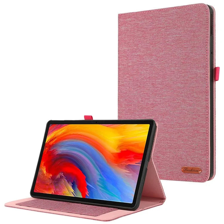 For Lenovo Tab M11 Plus Leather Case Card Holder Cloth Texture Tablet Stand Cover