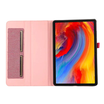 For Lenovo Tab M11 Plus Leather Case Card Holder Cloth Texture Tablet Stand Cover