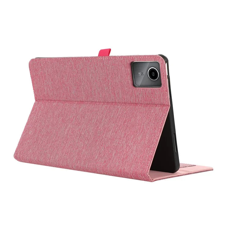 For Lenovo Tab M11 Plus Leather Case Card Holder Cloth Texture Tablet Stand Cover