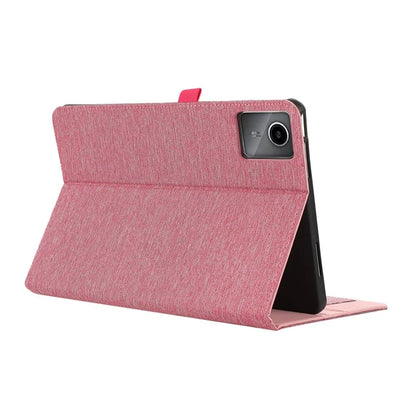 For Lenovo Tab M11 Plus Leather Case Card Holder Cloth Texture Tablet Stand Cover