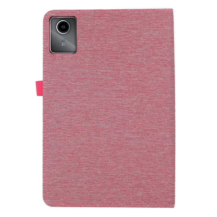 For Lenovo Tab M11 Plus Leather Case Card Holder Cloth Texture Tablet Stand Cover