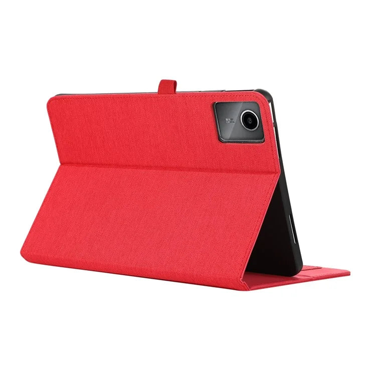 For Lenovo Tab M11 Plus Leather Case Card Holder Cloth Texture Tablet Stand Cover