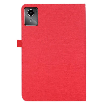 For Lenovo Tab M11 Plus Leather Case Card Holder Cloth Texture Tablet Stand Cover