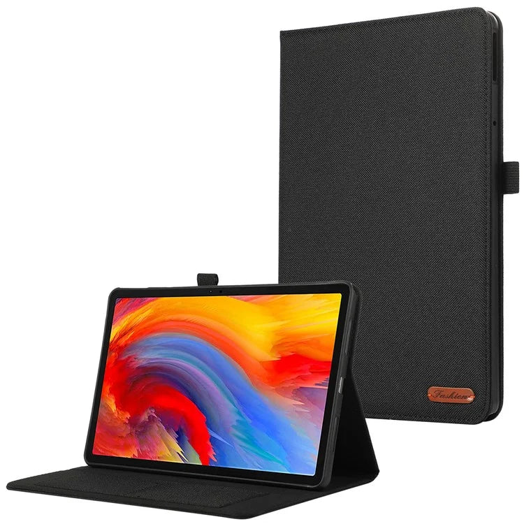 For Lenovo Tab M11 Plus Leather Case Card Holder Cloth Texture Tablet Stand Cover