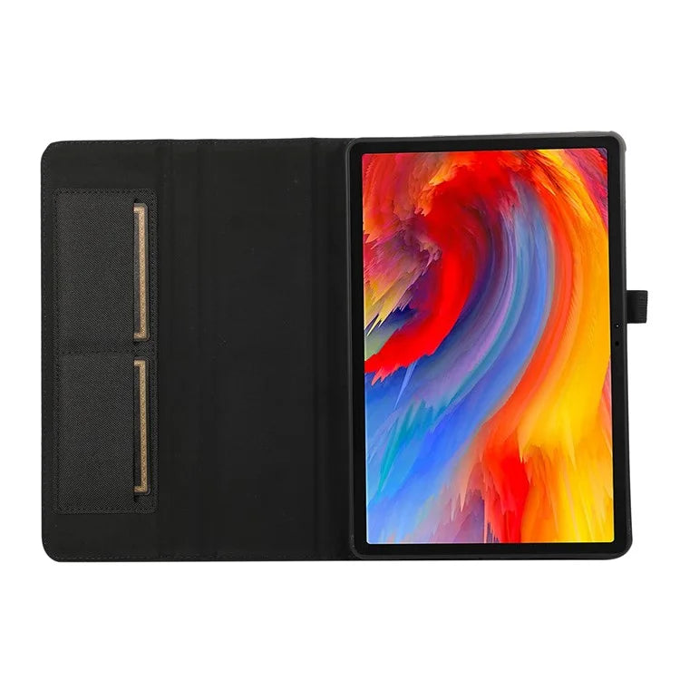 For Lenovo Tab M11 Plus Leather Case Card Holder Cloth Texture Tablet Stand Cover