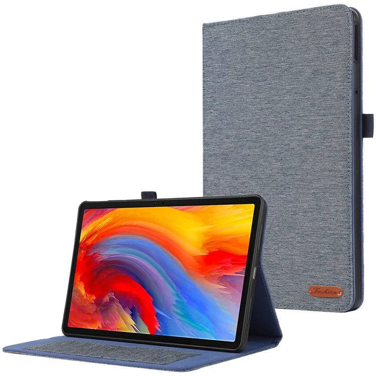 For Lenovo Tab M11 Plus Leather Case Card Holder Cloth Texture Tablet Stand Cover