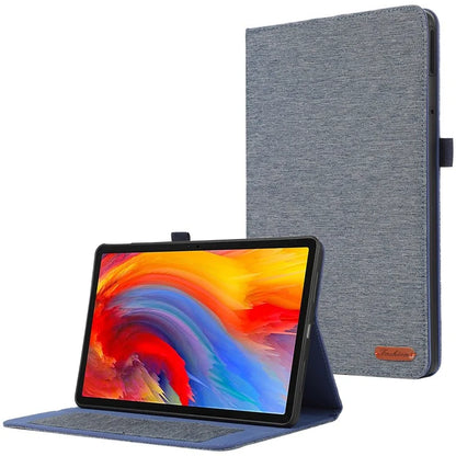 For Lenovo Tab M11 Plus Leather Case Card Holder Cloth Texture Tablet Stand Cover