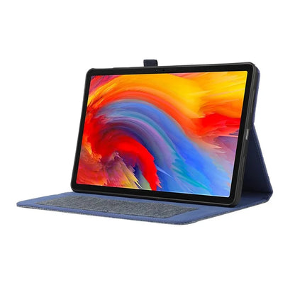 For Lenovo Tab M11 Plus Leather Case Card Holder Cloth Texture Tablet Stand Cover