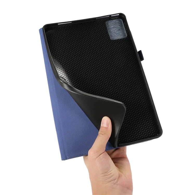For Lenovo Tab M11 Plus Leather Case Card Holder Cloth Texture Tablet Stand Cover