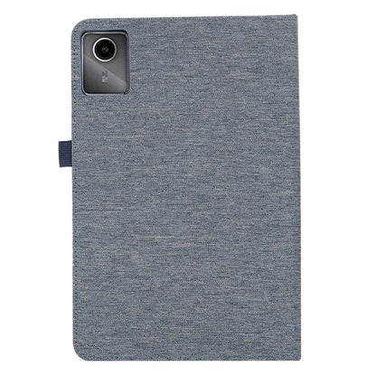 For Lenovo Tab M11 Plus Leather Case Card Holder Cloth Texture Tablet Stand Cover