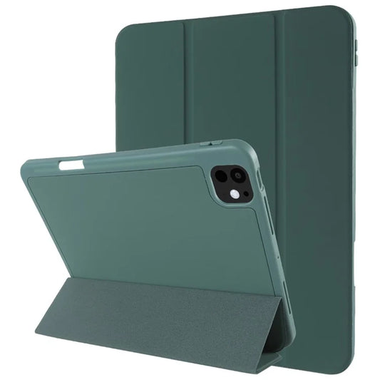For iPad Pro 13 (2024) Protective Case Tri-Fold Stand PU Leather Tablet Cover