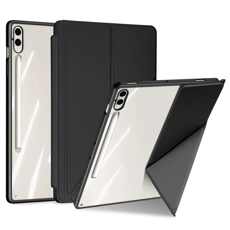 DUX DUCIS Magi Series for Samsung Galaxy Tab S9+ / S9 FE+ Leather Case Origami Stand Auto Wake / Sleep Cover
