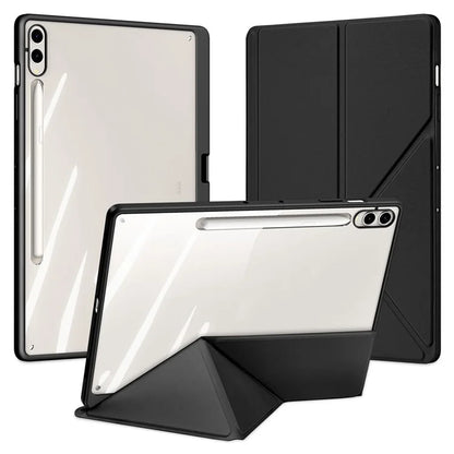 DUX DUCIS Magi Series for Samsung Galaxy Tab S9+ / S9 FE+ Leather Case Origami Stand Auto Wake / Sleep Cover