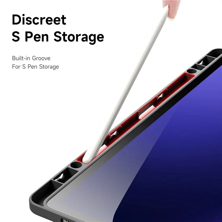 DUX DUCIS Magi Series for Samsung Galaxy Tab S9+ / S9 FE+ Leather Case Origami Stand Auto Wake / Sleep Cover