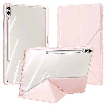 DUX DUCIS Magi Series for Samsung Galaxy Tab S9+ / S9 FE+ Leather Case Origami Stand Auto Wake / Sleep Cover