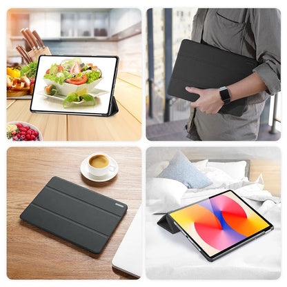 DUX DUCIS Domo Series for Huawei MatePad SE 11 Case Tri-Fold Stand Leather Cover Auto Wake / Sleep