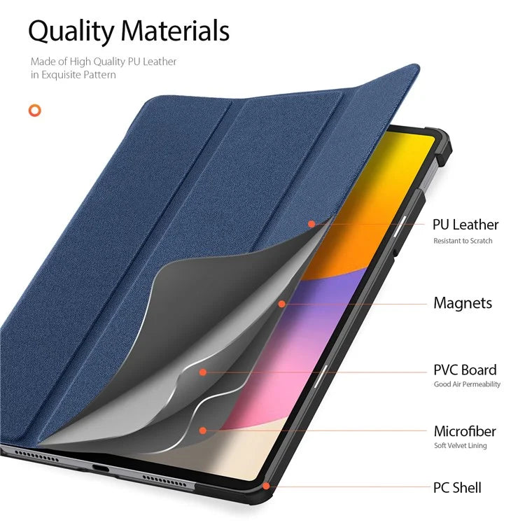 DUX DUCIS Domo Series for Huawei MatePad SE 11 Case Tri-Fold Stand Leather Cover Auto Wake / Sleep