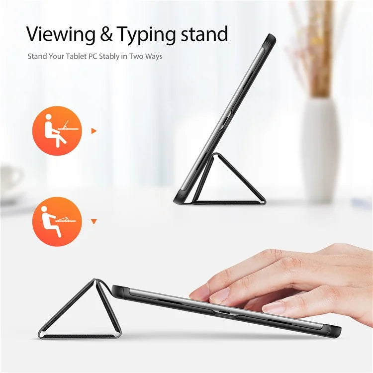 DUX DUCIS Domo Series for OnePlus Pad 2 / Pad Pro Case Tri-Fold Stand PU Leather Tablet Cover