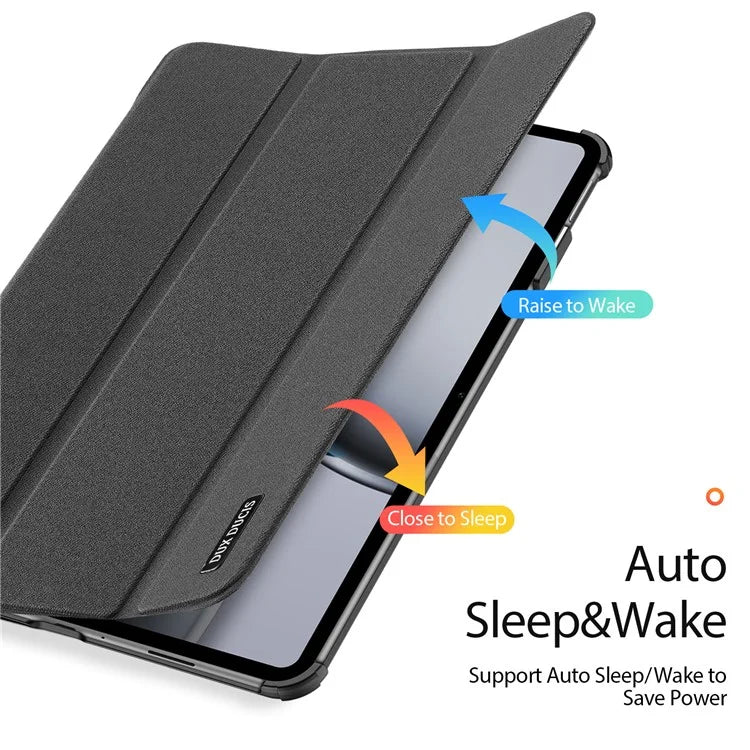 DUX DUCIS Domo Series for OnePlus Pad 2 / Pad Pro Case Tri-Fold Stand PU Leather Tablet Cover