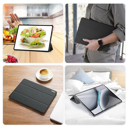 DUX DUCIS Domo Series for OnePlus Pad 2 / Pad Pro Case Tri-Fold Stand PU Leather Tablet Cover