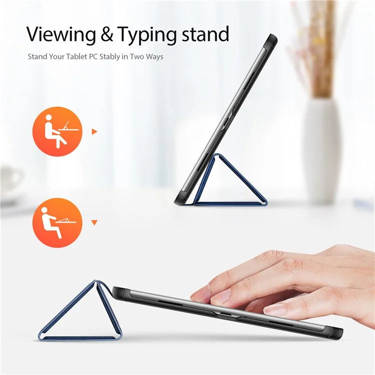 DUX DUCIS Domo Series for OnePlus Pad 2 / Pad Pro Case Tri-Fold Stand PU Leather Tablet Cover