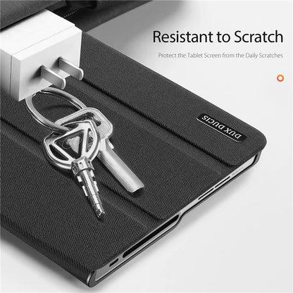 DUX DUCIS Domo Series for Lenovo Tab Plus Leather Case Tri-Fold Stand Anti-Scratch Tablet Cover