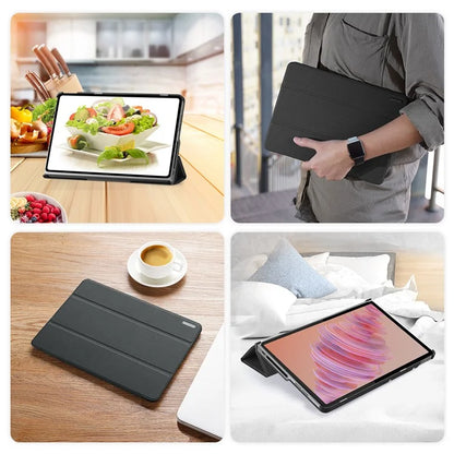 DUX DUCIS Domo Series for Lenovo Tab Plus Leather Case Tri-Fold Stand Anti-Scratch Tablet Cover