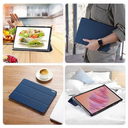 DUX DUCIS Domo Series for Lenovo Tab Plus Leather Case Tri-Fold Stand Anti-Scratch Tablet Cover