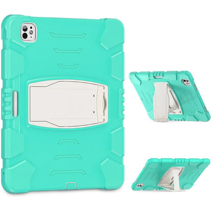 For iPad Pro 13 (2024) Kickstand Case PC+Silicone Anti-Drop Tablet Cover