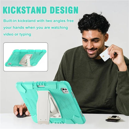 For iPad Pro 13 (2024) Kickstand Case PC+Silicone Anti-Drop Tablet Cover