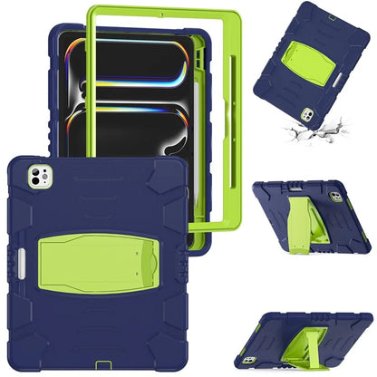 For iPad Pro 13 (2024) Kickstand Case PC+Silicone Anti-Drop Tablet Cover