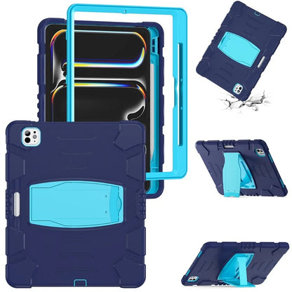 For iPad Pro 13 (2024) Kickstand Case PC+Silicone Anti-Drop Tablet Cover