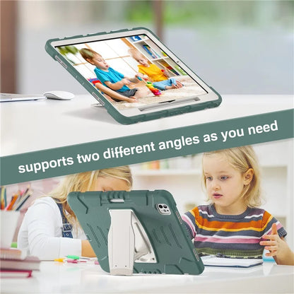 For iPad Pro 13 (2024) Kickstand Case PC+Silicone Anti-Drop Tablet Cover