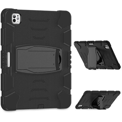 For iPad Pro 13 (2024) Kickstand Case PC+Silicone Anti-Drop Tablet Cover