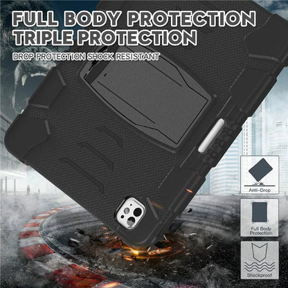 For iPad Pro 13 (2024) Kickstand Case PC+Silicone Anti-Drop Tablet Cover