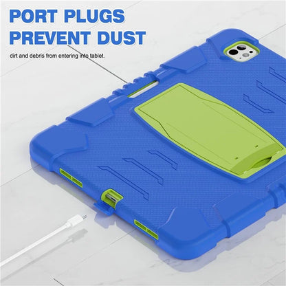 For iPad Pro 13 (2024) Kickstand Case PC+Silicone Anti-Drop Tablet Cover