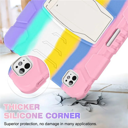 For iPad Pro 13 (2024) Kickstand Case PC+Silicone Anti-Drop Tablet Cover