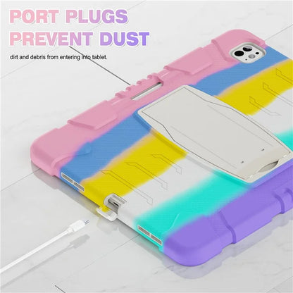 For iPad Pro 13 (2024) Kickstand Case PC+Silicone Anti-Drop Tablet Cover