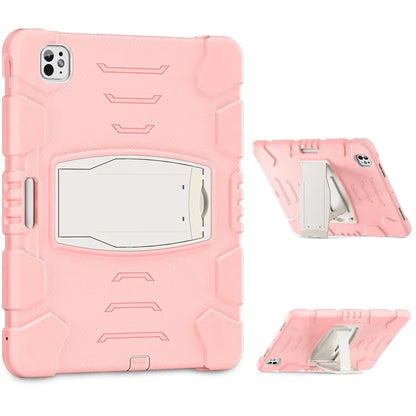 For iPad Pro 13 (2024) Kickstand Case PC+Silicone Anti-Drop Tablet Cover
