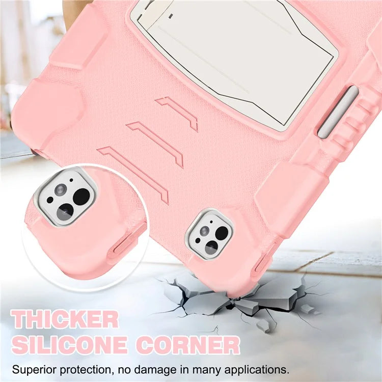 For iPad Pro 13 (2024) Kickstand Case PC+Silicone Anti-Drop Tablet Cover