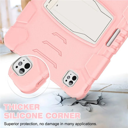 For iPad Pro 13 (2024) Kickstand Case PC+Silicone Anti-Drop Tablet Cover