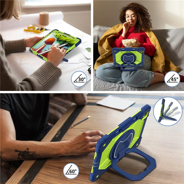 For iPad Pro 13 (2024) Kickstand Case Silicone+PC Tablet Cover