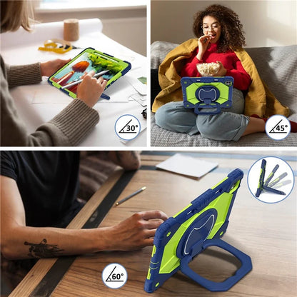 For iPad Pro 13 (2024) Kickstand Case Silicone+PC Tablet Cover
