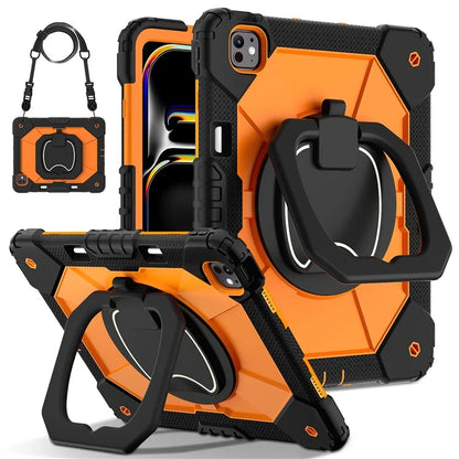 For iPad Pro 13 (2024) Kickstand Case Silicone+PC Tablet Cover
