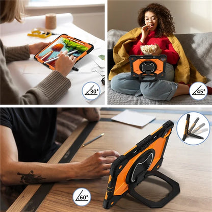 For iPad Pro 13 (2024) Kickstand Case Silicone+PC Tablet Cover