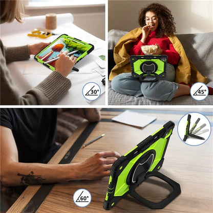 For iPad Pro 13 (2024) Kickstand Case Silicone+PC Tablet Cover