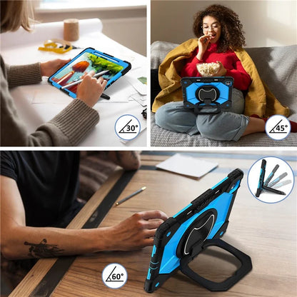 For iPad Pro 13 (2024) Kickstand Case Silicone+PC Tablet Cover
