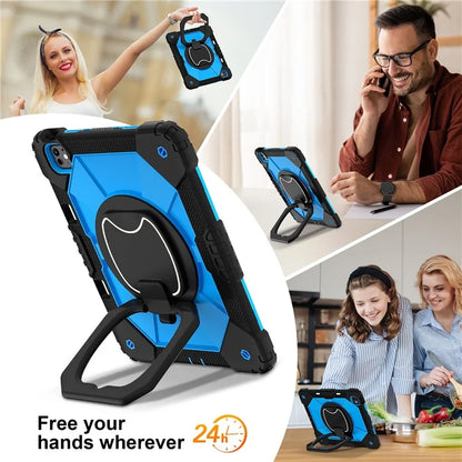 For iPad Pro 13 (2024) Kickstand Case Silicone+PC Tablet Cover